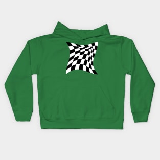 Warped chessboard Kids Hoodie